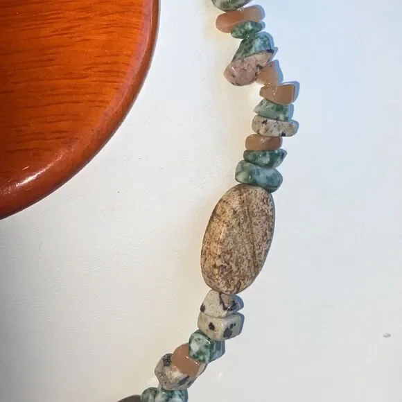 Semi Precious/Natural Stone Indian Agate & Other Stones Collar Necklace